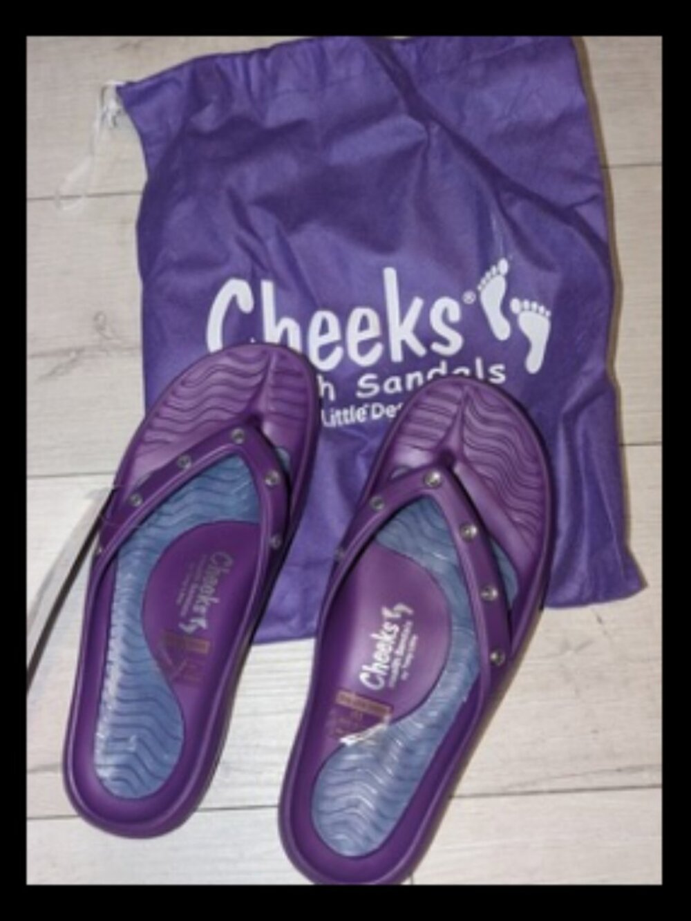 NWT Cheeks Health Sandals by Tony Little - Purple Womens Size 9